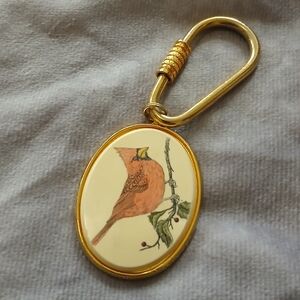 Vintage Barlow Cardinal Bird Keychain